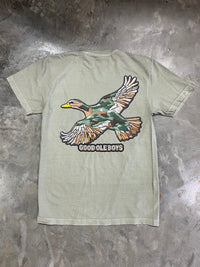 Thumbnail for Good Ole Boys Duck Flight Camo Short Sleeve T-shirt - Bay Green