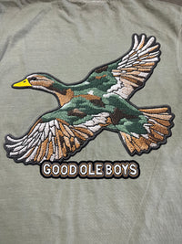 Thumbnail for Good Ole Boys Duck Flight Camo Short Sleeve T-shirt - Bay Green