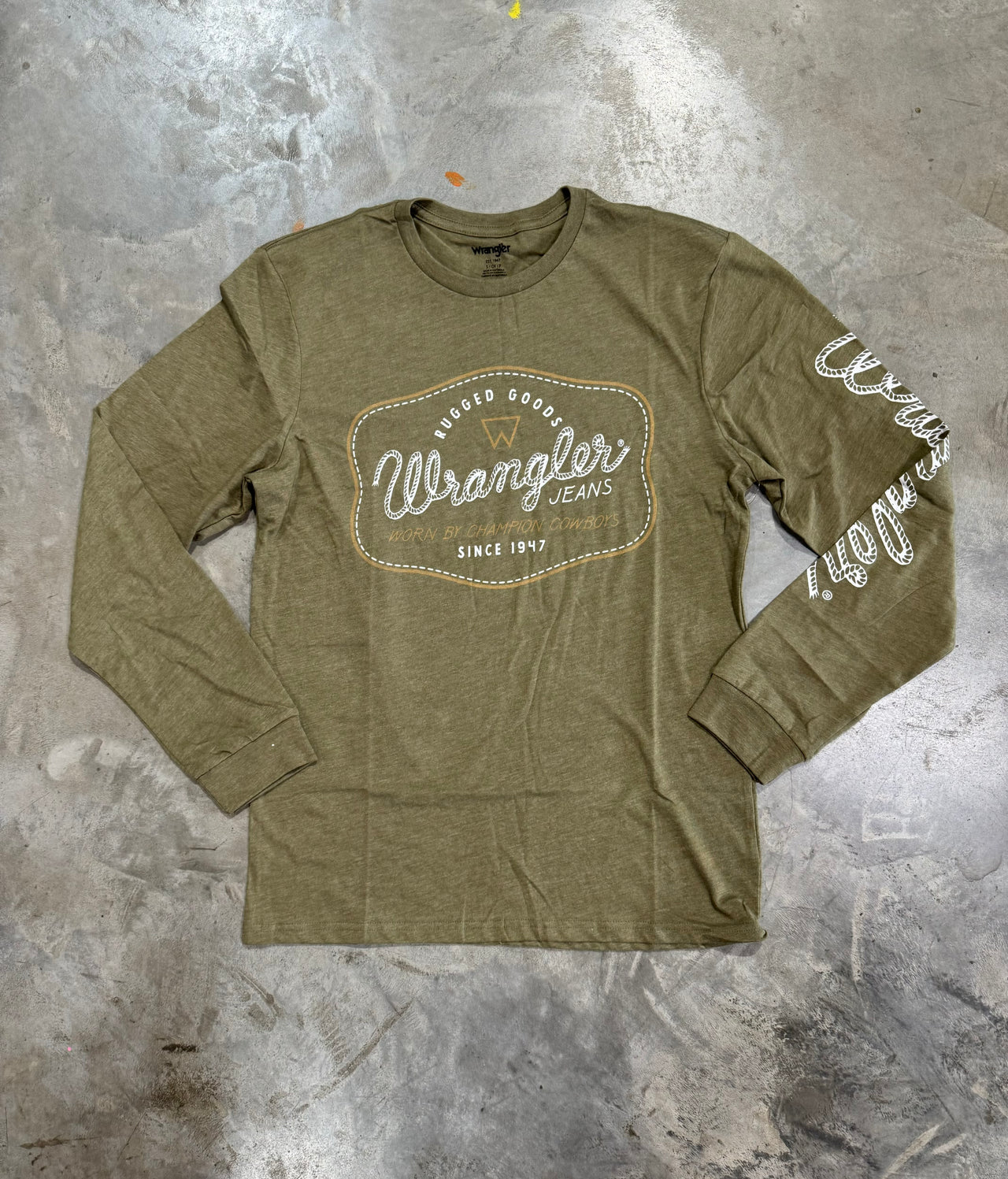 Wrangler Rugged Goods LS Tee - Military Green