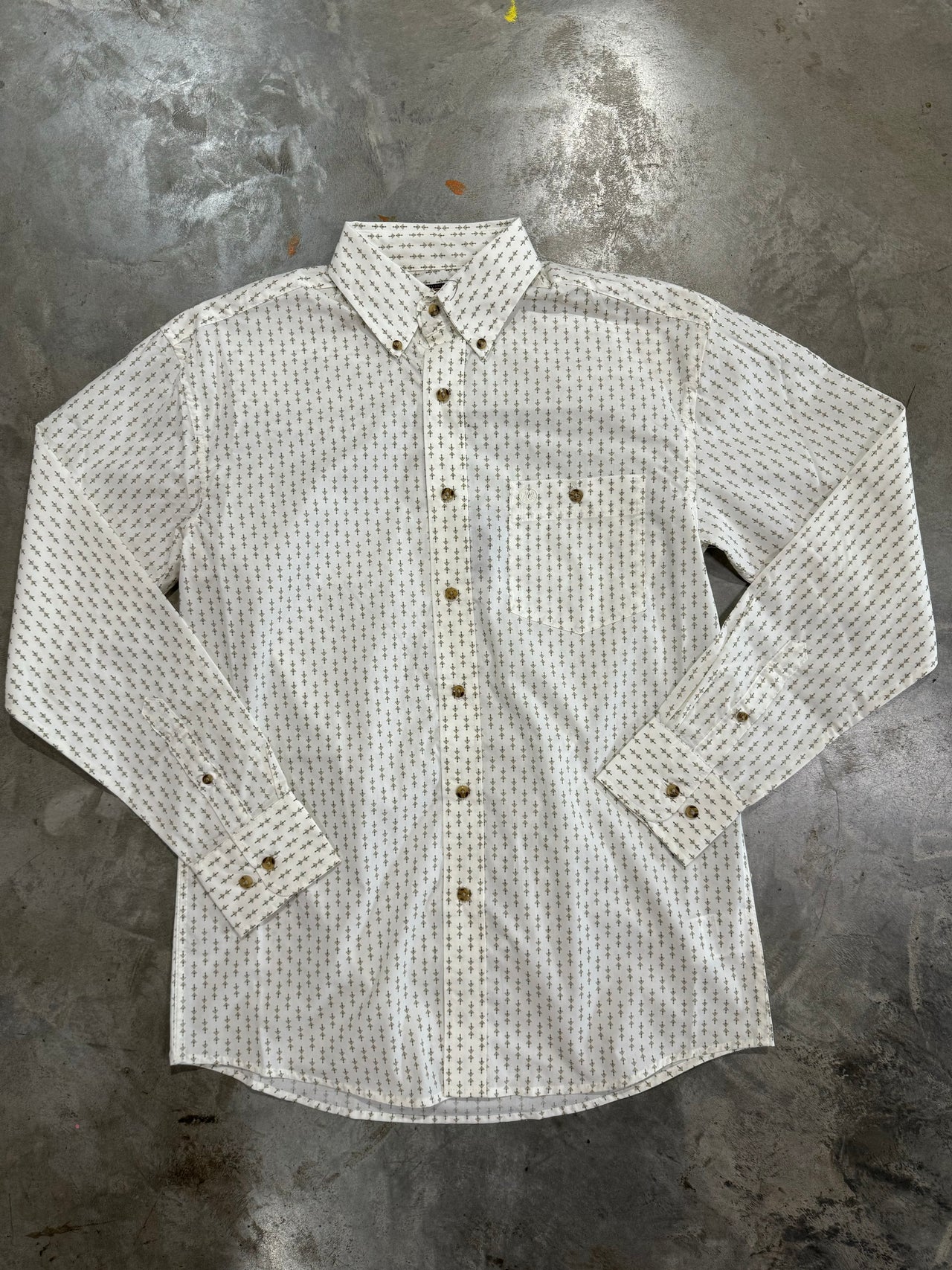 Wrangler Mini Arrow Printed Classic Button Down