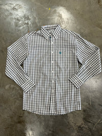 Thumbnail for George Strait Brown & Turquoise Check Button Down