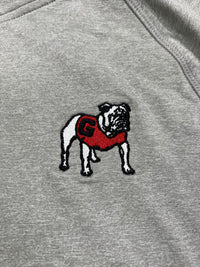 Thumbnail for UGA Standing Dog Cutter & Buck Adapt Knit Recycled Mens Heathered Hooded Pullover - Grey