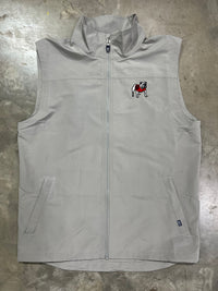 Thumbnail for UGA Standing Dog Cutter & Buck Charter Eco Recycled Full-Zip Vest - Light Grey