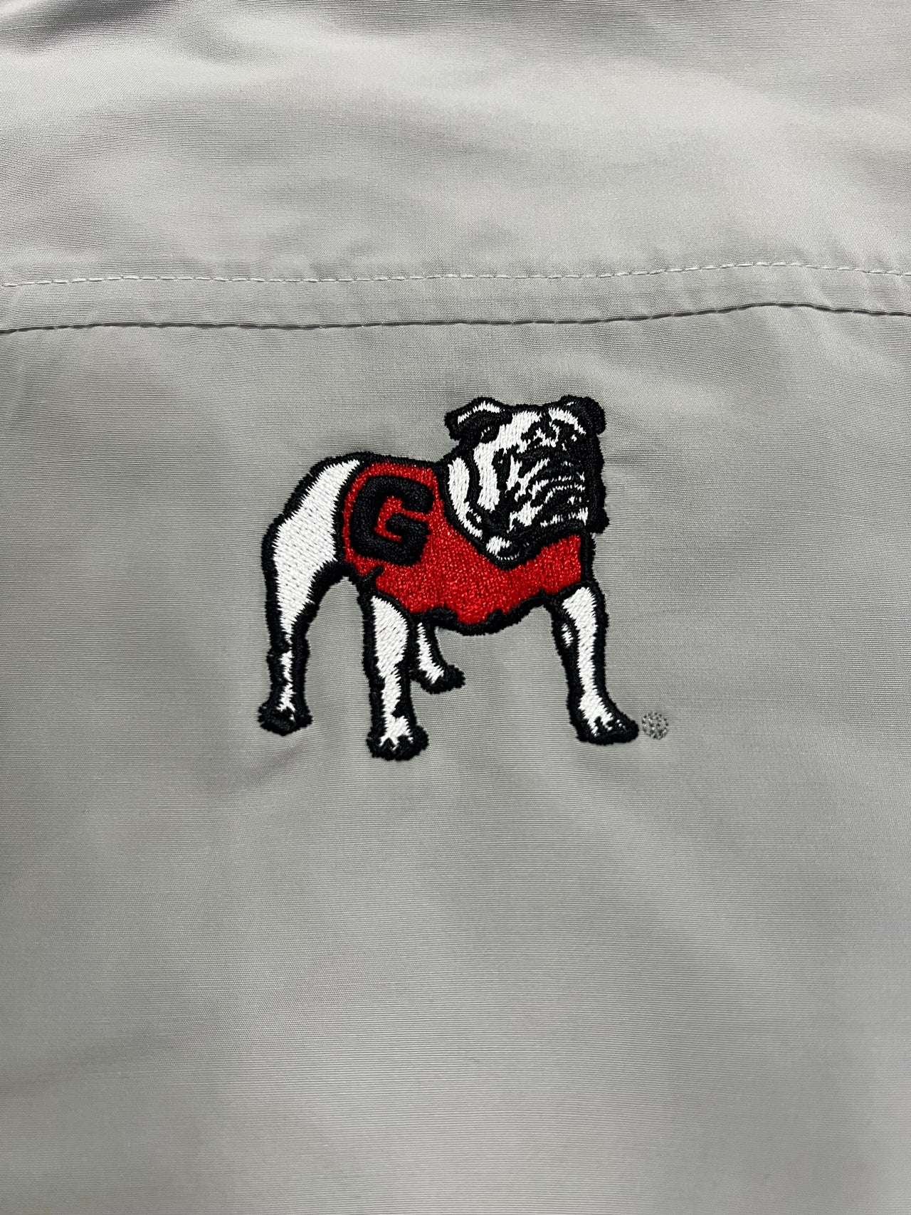 UGA Standing Dog Cutter & Buck Charter Eco Recycled Full-Zip Vest - Light Grey