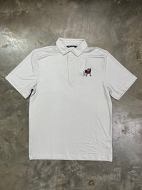 Thumbnail for UGA Standing Dog Cutter & Buck Pike Eco Diamond Dot Print Recycled Polo - White
