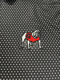 Thumbnail for UGA Standing Dog Cutter & Buck Pike Eco Shadow Check Print Recycled Polo - Black