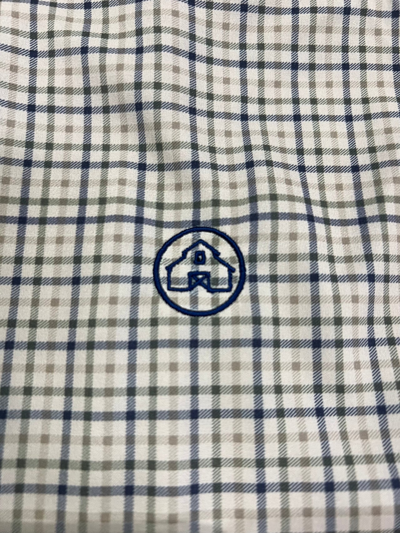 Home Bound Performance Long Sleeve Button Down Dress Shirt - Taupe Checkered