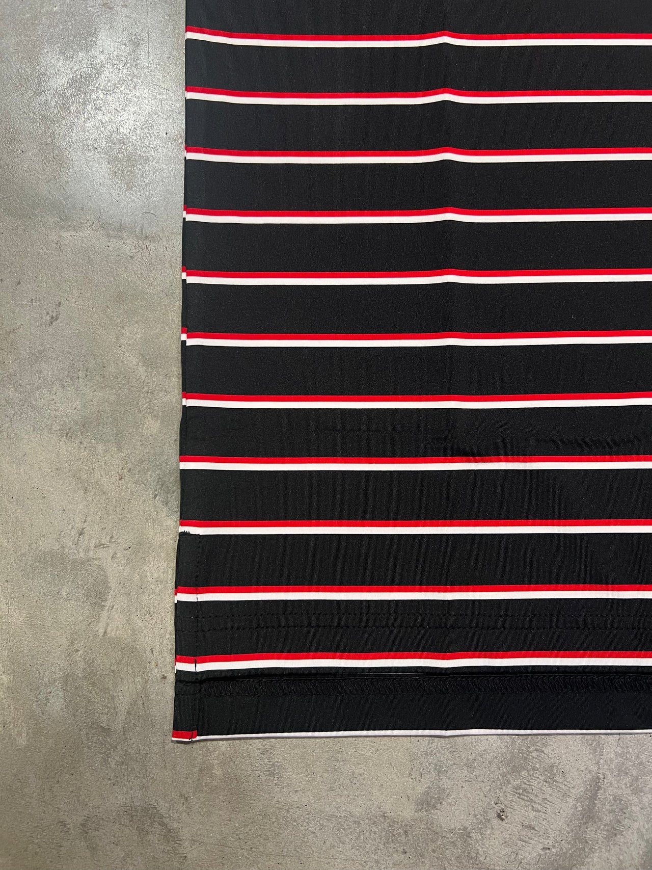 Home Bound Striped Performance Polo - Black/Red/White