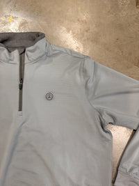 Thumbnail for Home Bound Grey Stripped LS Performance Quarter Zip