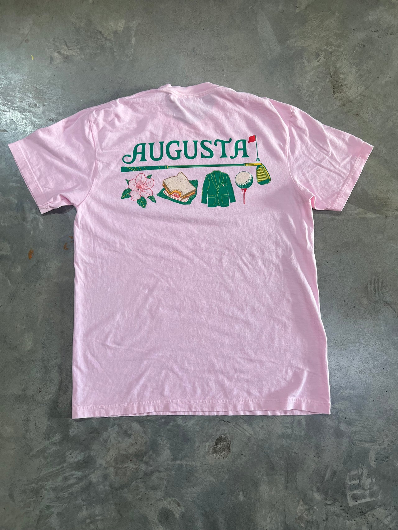 Southern Fried Cotton Augusta Icon SS Tee - Pink