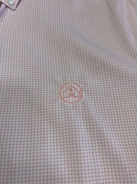 Thumbnail for Home Bound Light Pink Checkered Performance LS Button Down