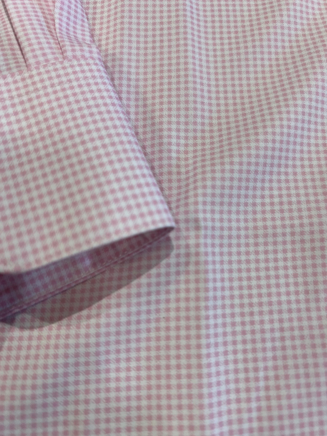 Home Bound Light Pink Checkered Performance LS Button Down