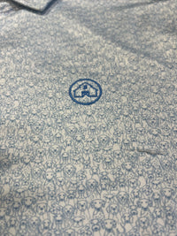 Thumbnail for Home Bound Puppy Parade Performance Polo – White/Blue