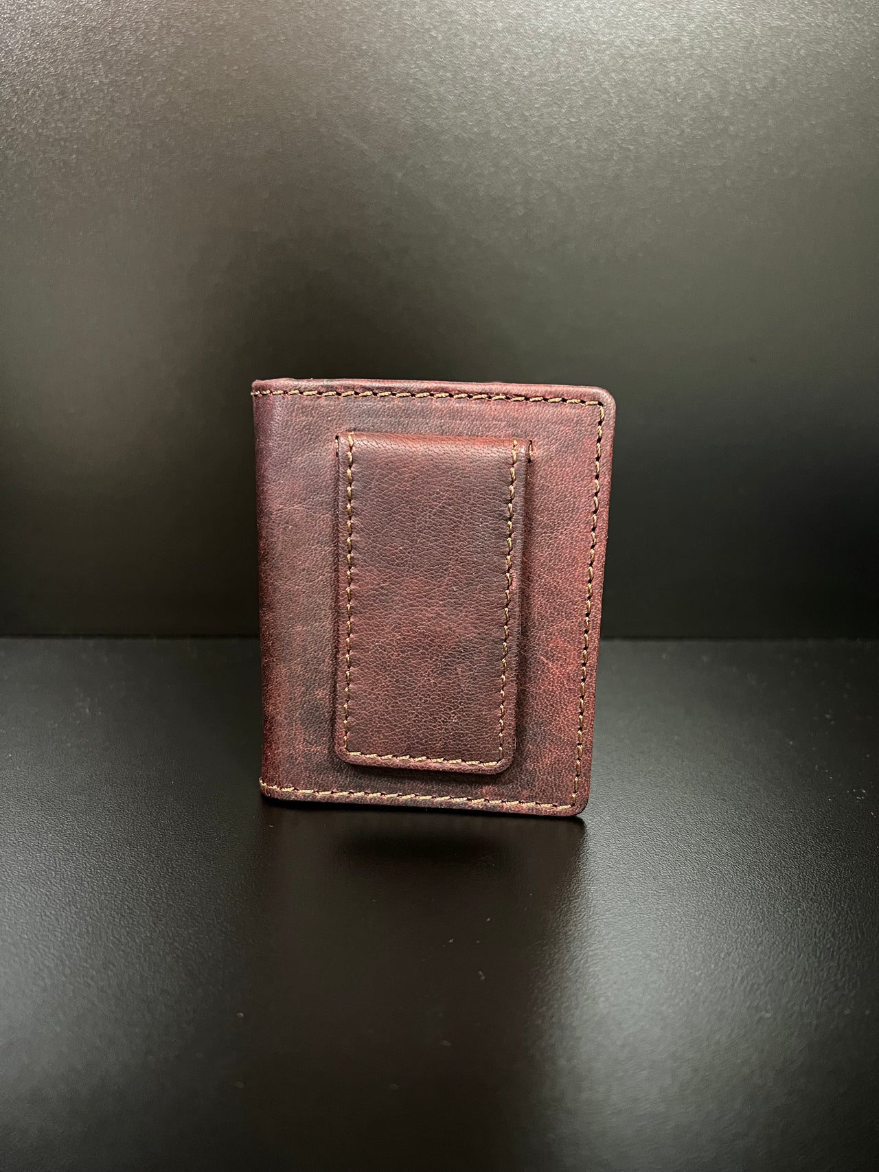 Johns Creek Leather Magnetic Money Clip Wallet – Brown