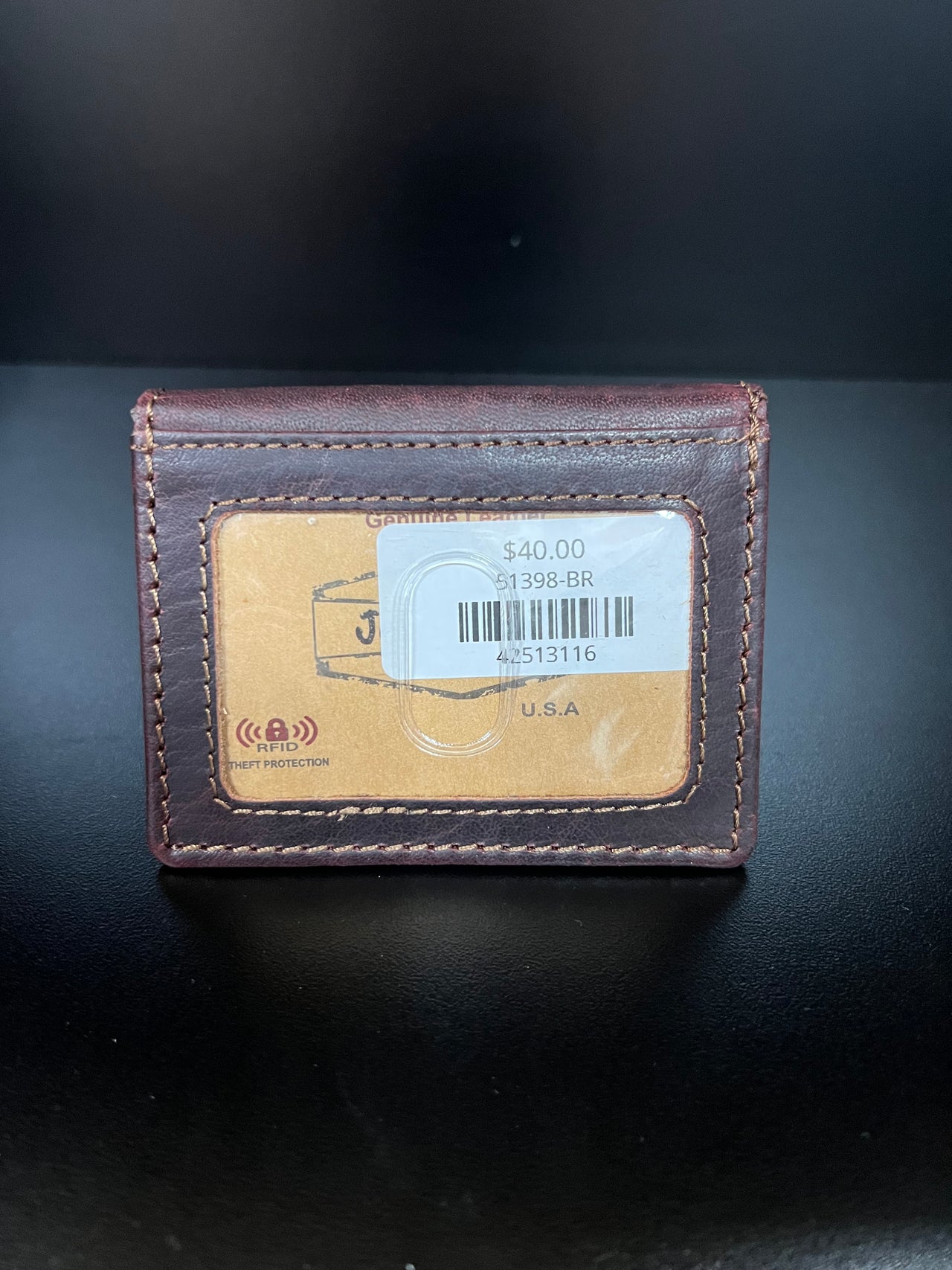 Johns Creek Leather Magnetic Money Clip Wallet – Brown