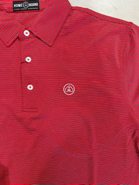 Thumbnail for Home Bound Game Day Polo – Red & Black Stripe