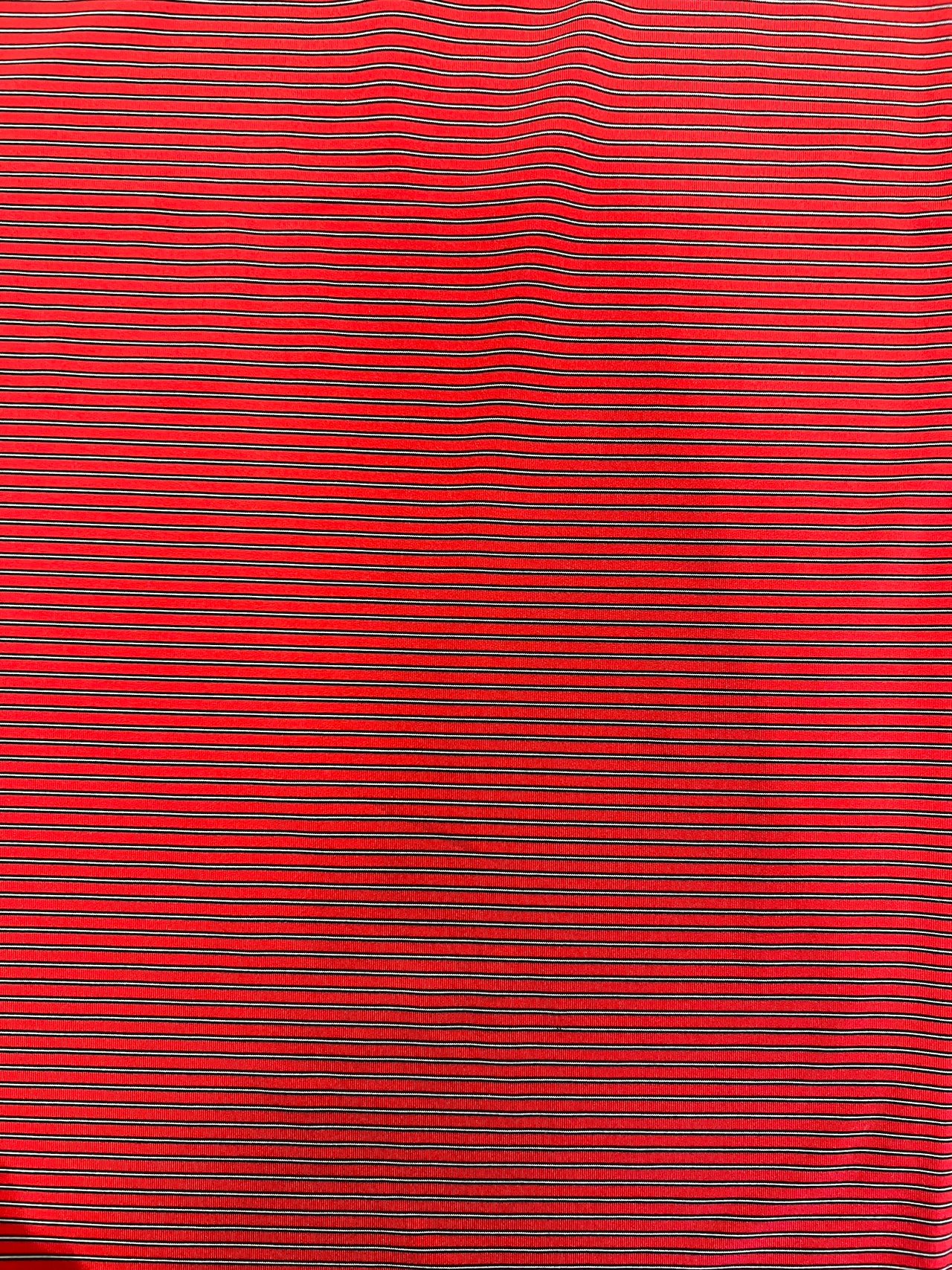 Home Bound Game Day Polo – Red & Black Stripe