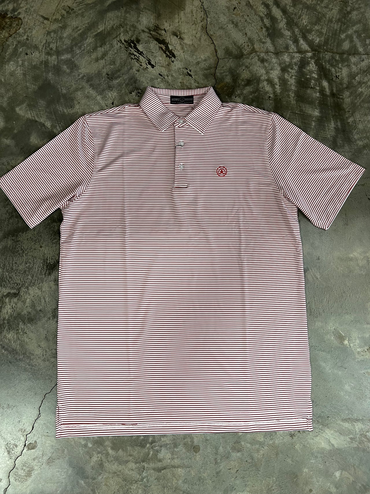 Home Bound Stripe Game Day Polo - White/Red/Black