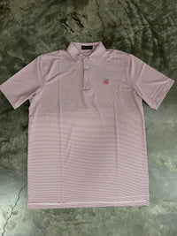 Thumbnail for Home Bound Stripe Game Day Polo - White/Red/Black