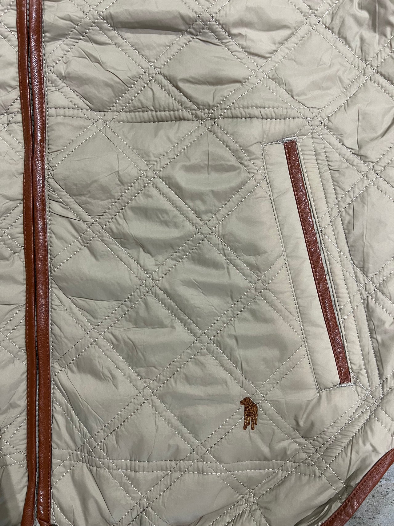 Southern Casanova Quilt Lofted Vest - Wheat Straw