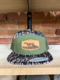 Thumbnail for Low Country Pointer Dog Camo Trucker Hat – Olive/Bottomland