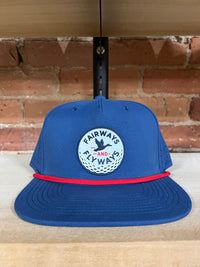 Thumbnail for Fairways & Flyways Duck Golf Performance Rope Hat – Navy/Red