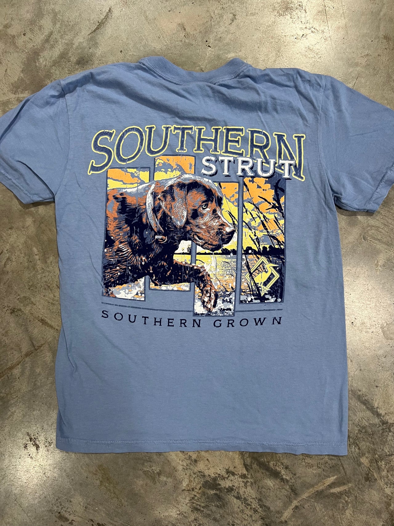 Southern Strut Water Lab SS Tee - Washed Denim