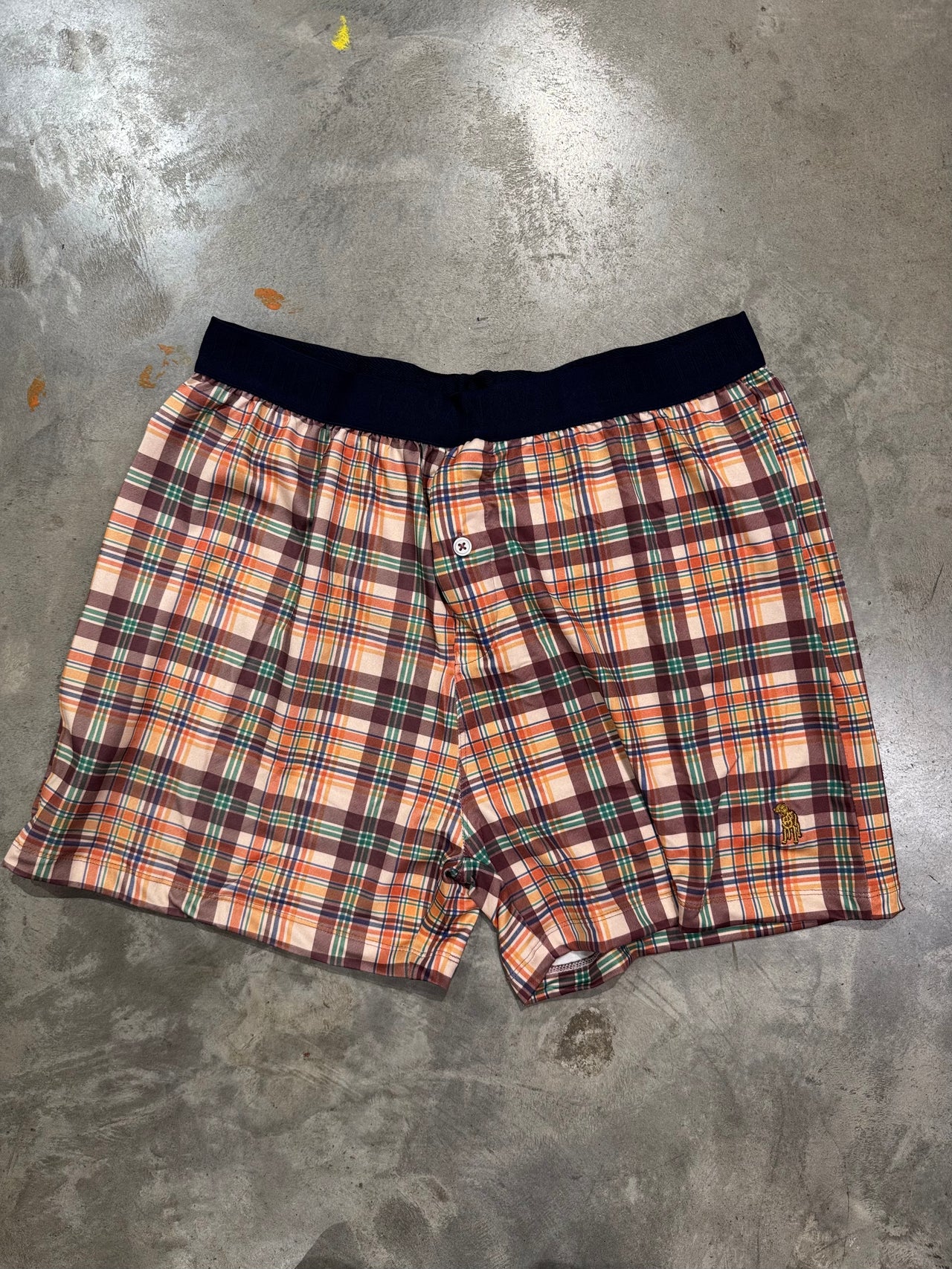 Gingerbread Plaid Performance Boxer