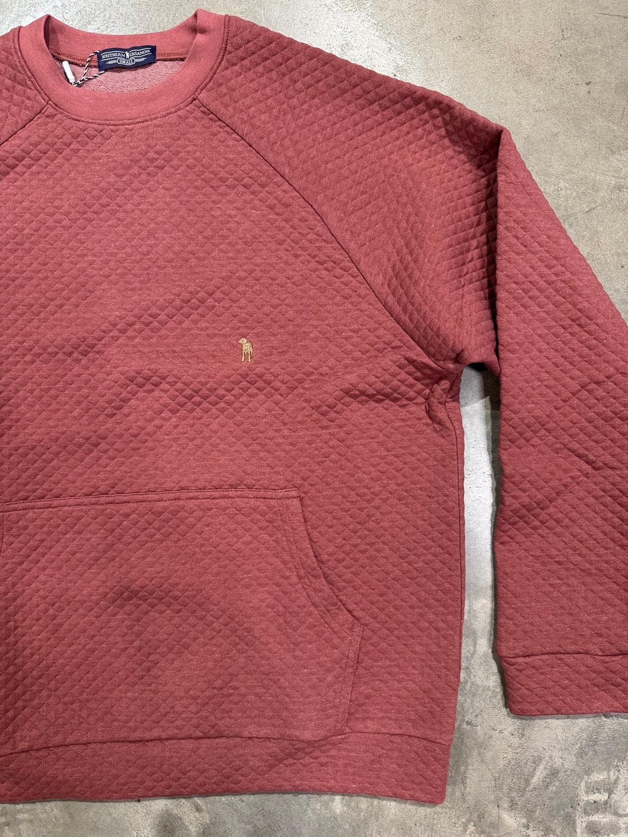 Marsala Heather Quilted Sweatshirt