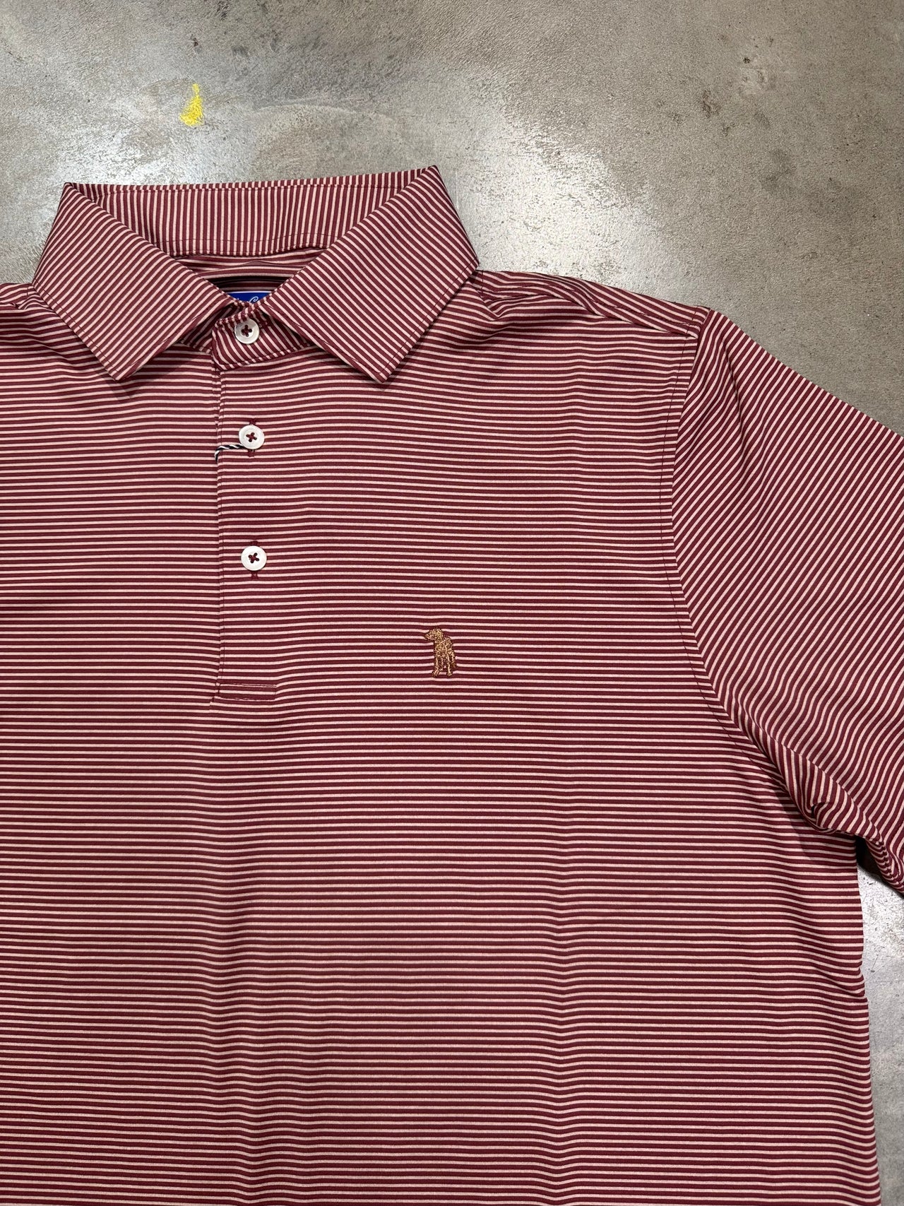 Copper Stripe Performance Polo