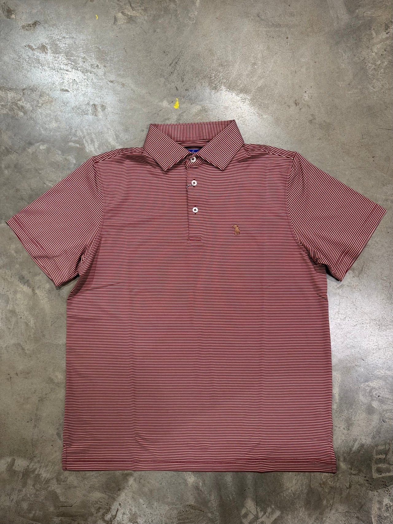 Copper Stripe Performance Polo