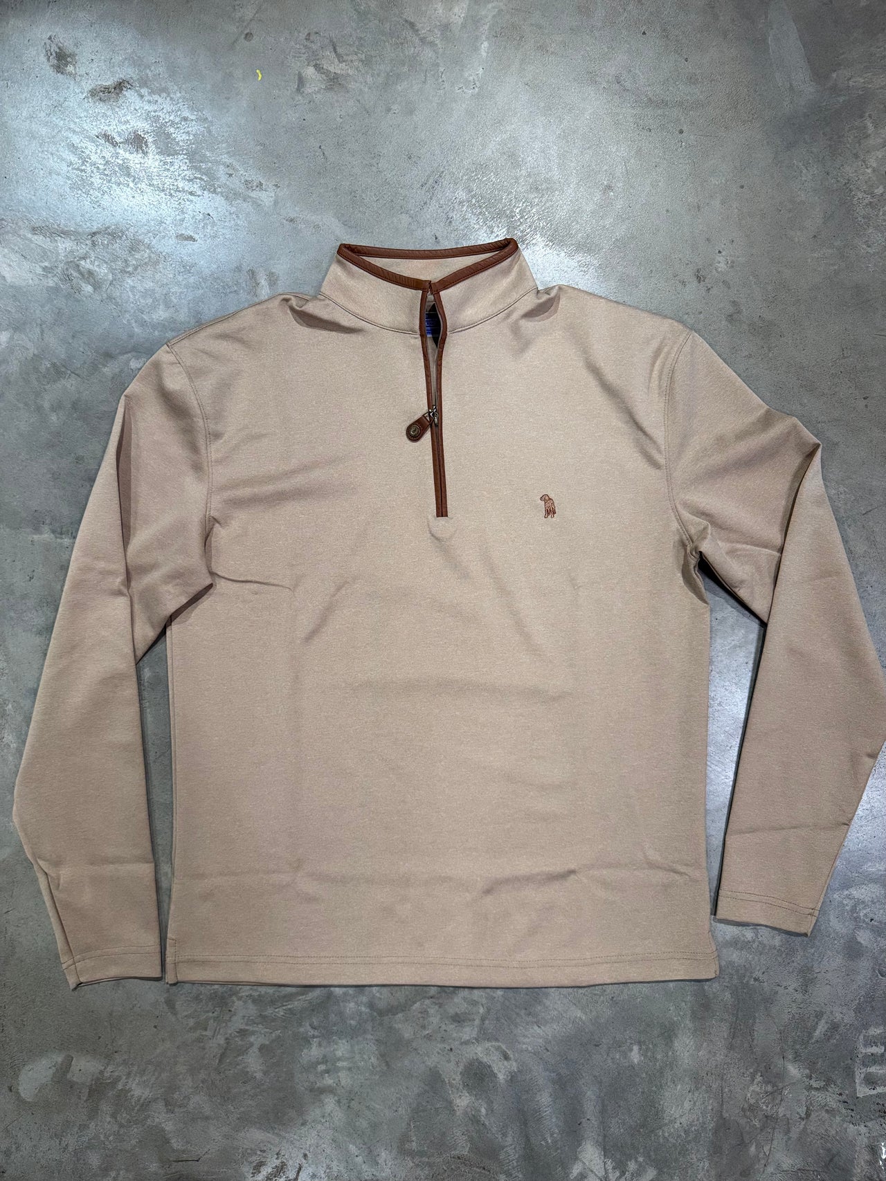 Oak Grove Heather Brown Performance Quarter Zip