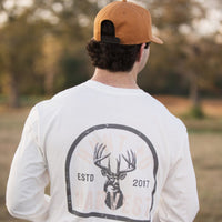 Thumbnail for Hunt to Harvest Deer Badge LS Tee - Cream