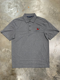 Thumbnail for Georgia Bulldogs Cutter & Buck Forge Eco Heather Stripe Stretch Recycled Mens Polo - Heathered Black