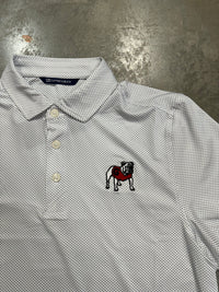 Thumbnail for Georgia Bulldogs Cutter & Buck Pike Eco Symmetry Print Stretch Recycled Mens Polo - White