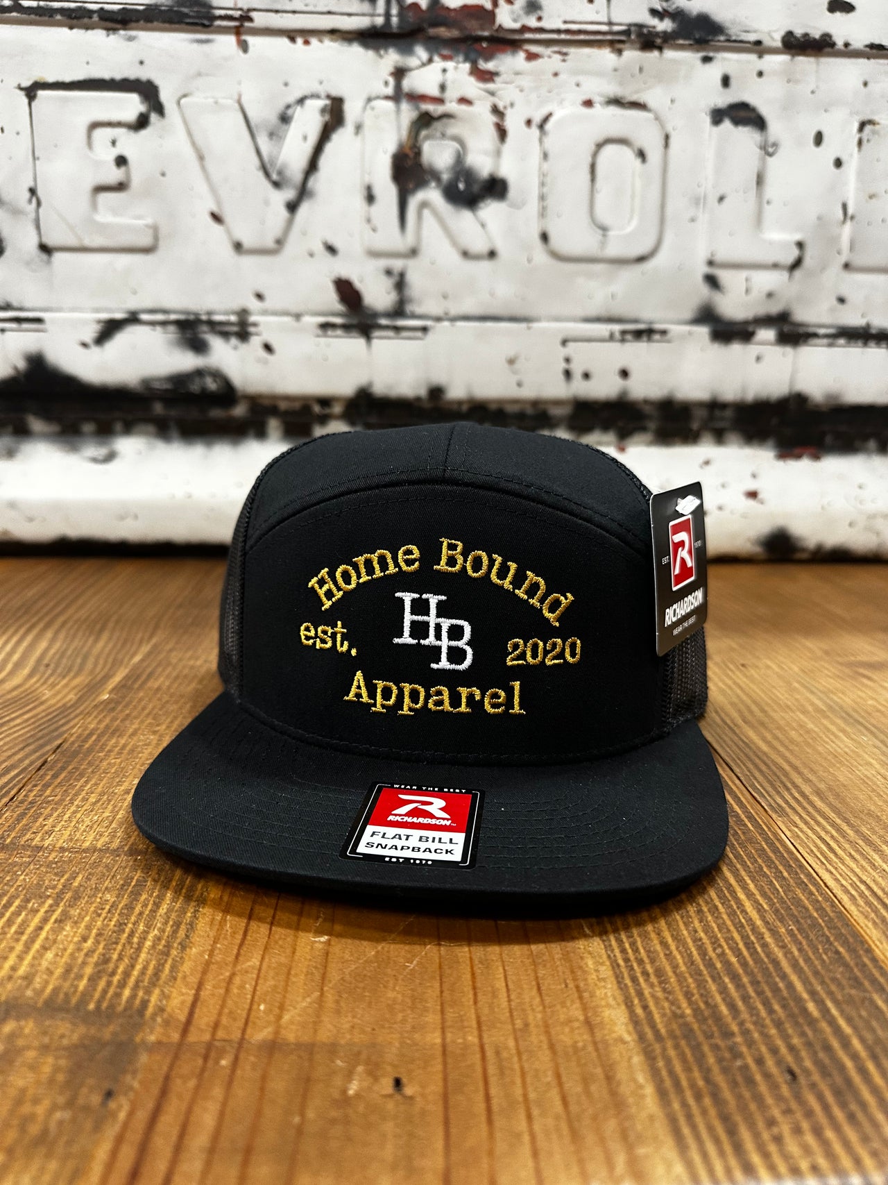 Branded HB 7 Panel Cap - Black