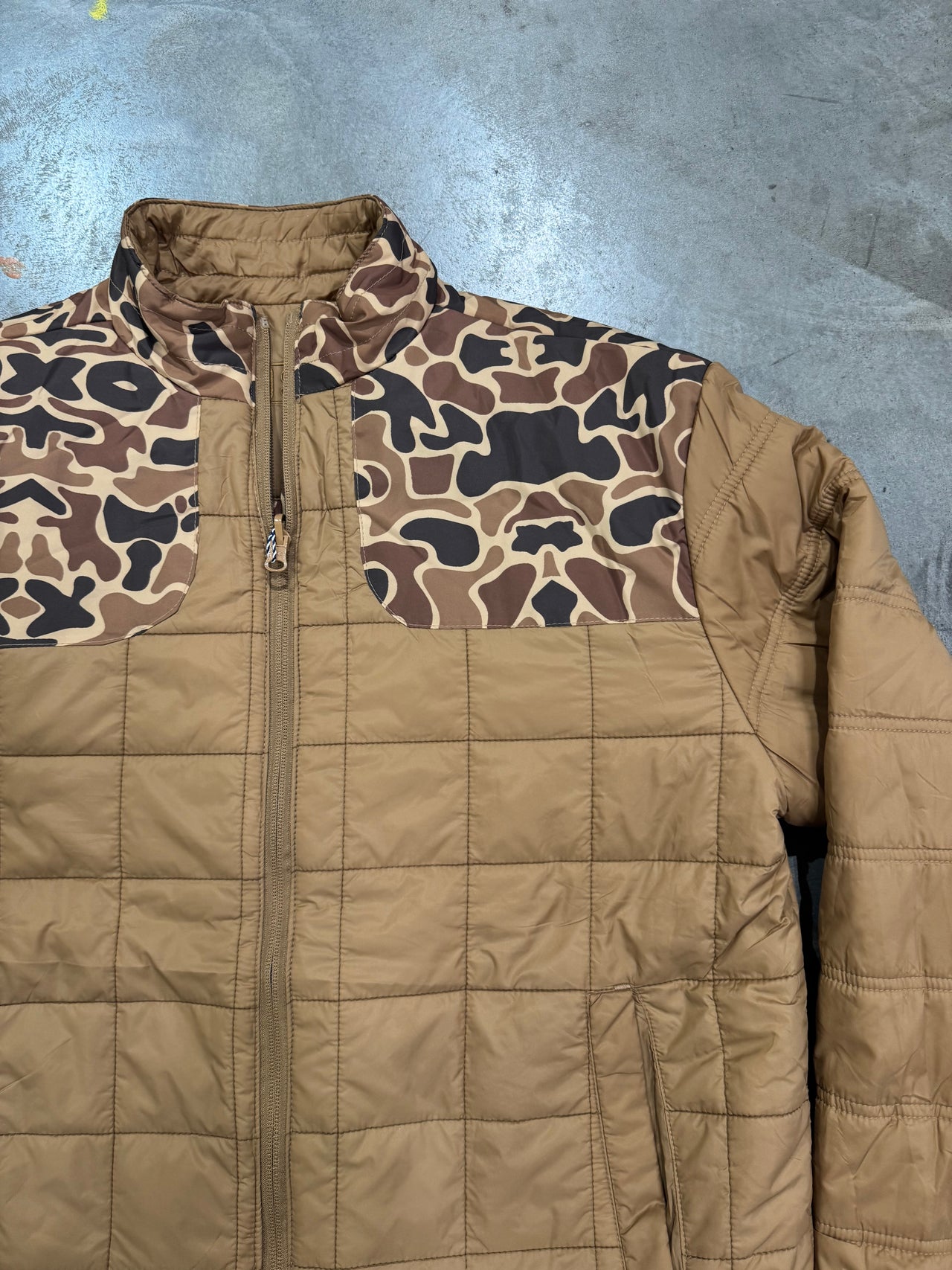 Southern Casanova Reversible Quilt Lofted Jacket - Field Camo