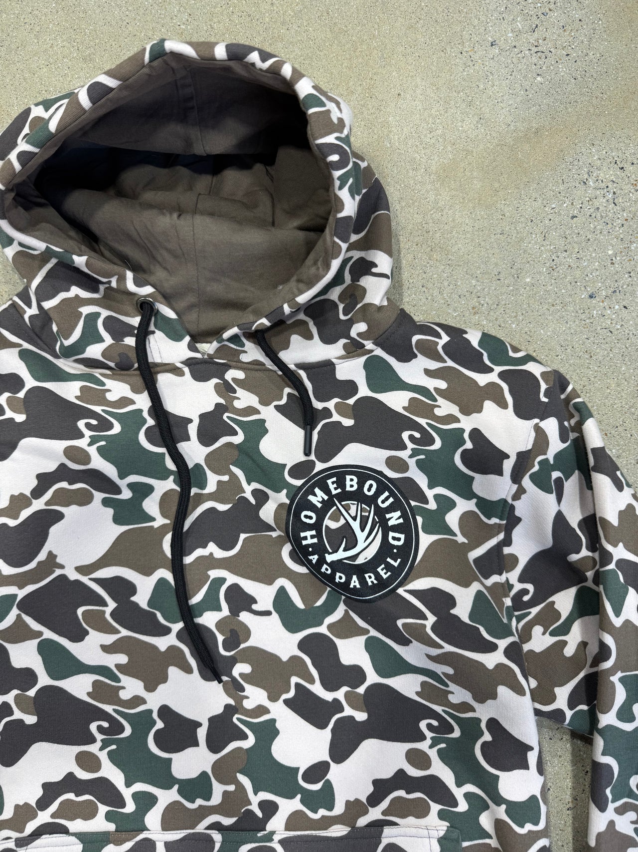 Home Bound Circle Antler Hoodie -Old School Camo