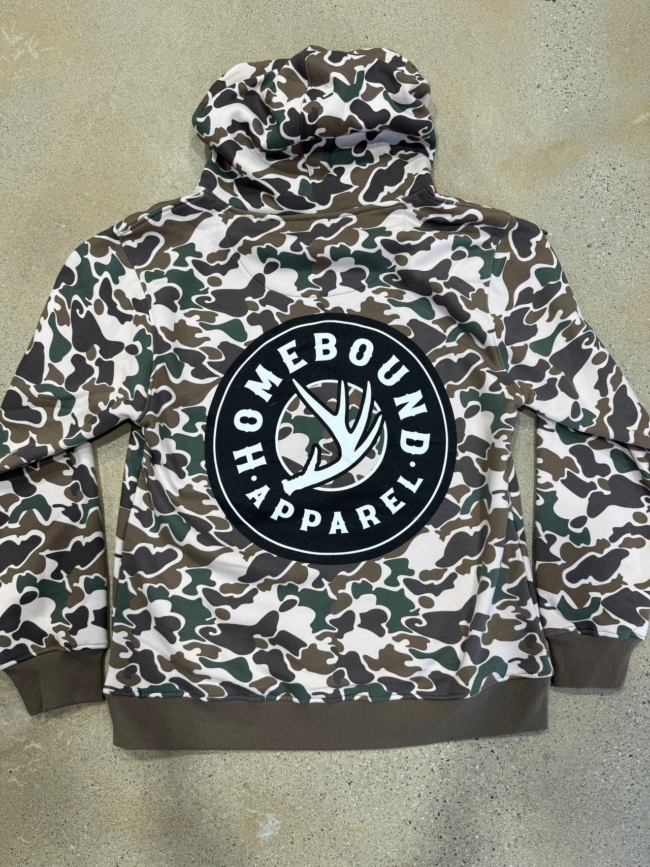 Home Bound Circle Antler Hoodie -Old School Camo