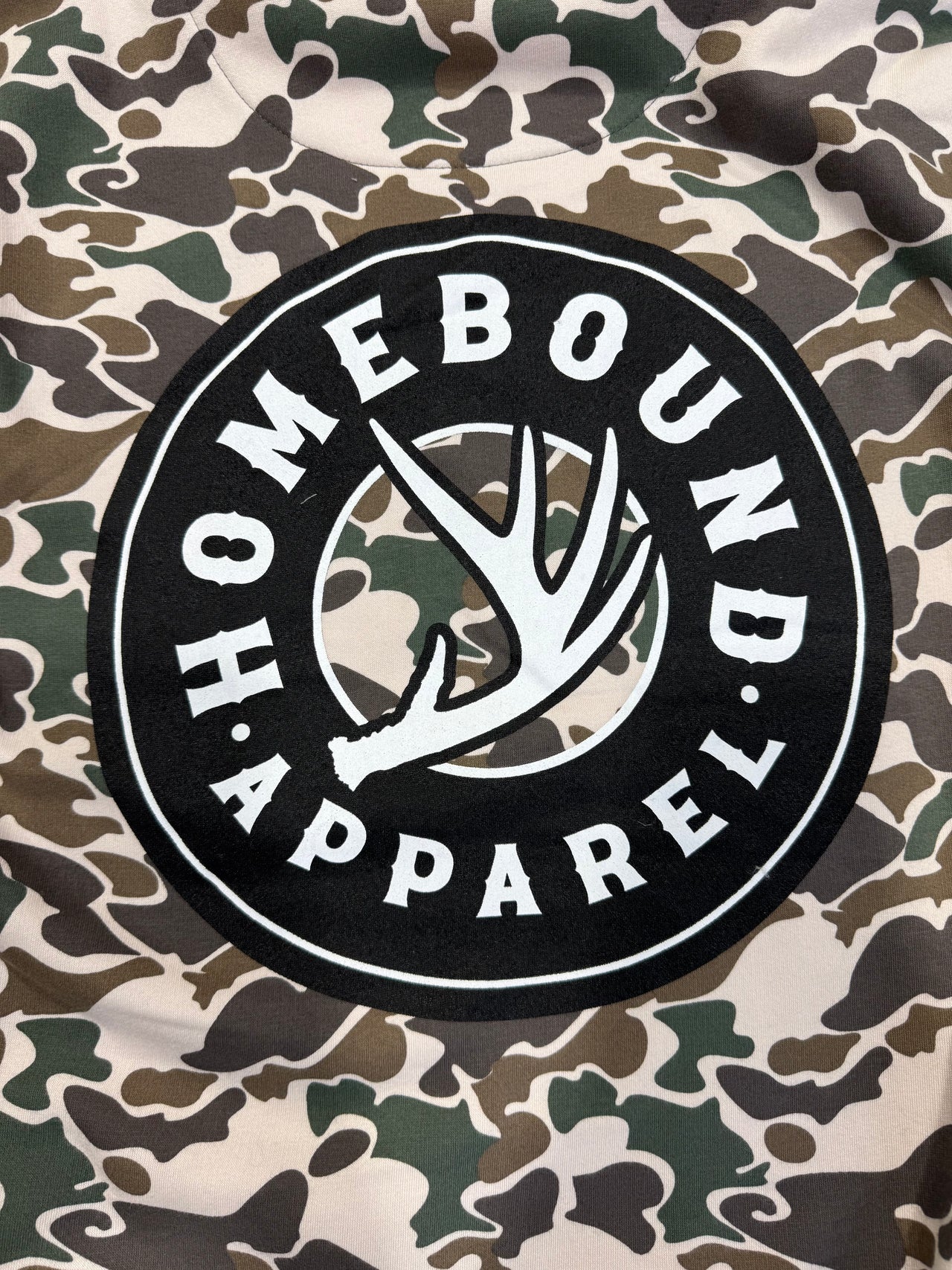 Home Bound Circle Antler Hoodie -Old School Camo