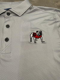 Thumbnail for Georgia Bulldogs Cutter & Buck Pike Eco Lattice Print Recycled Polo - Elemental Grey