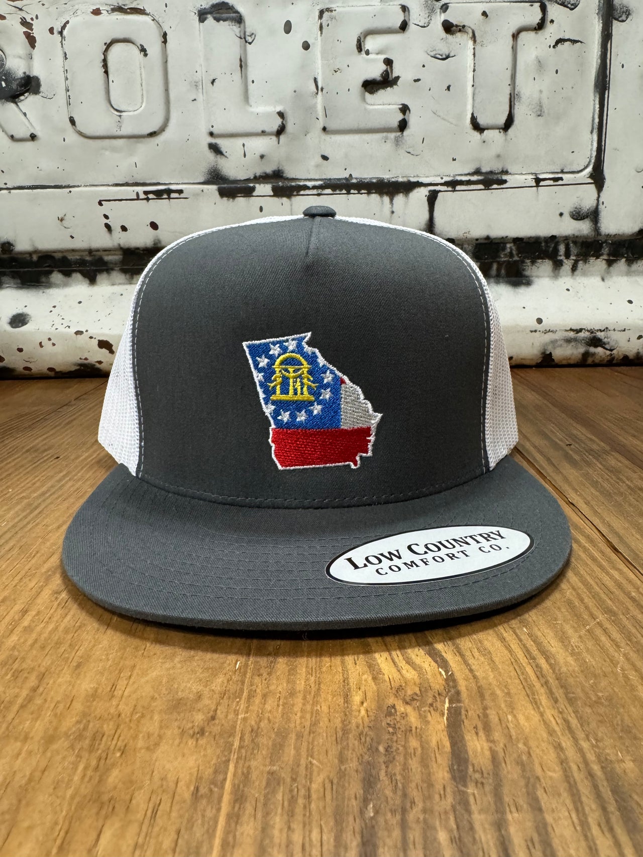 GA State Flag Cap - Charcoal