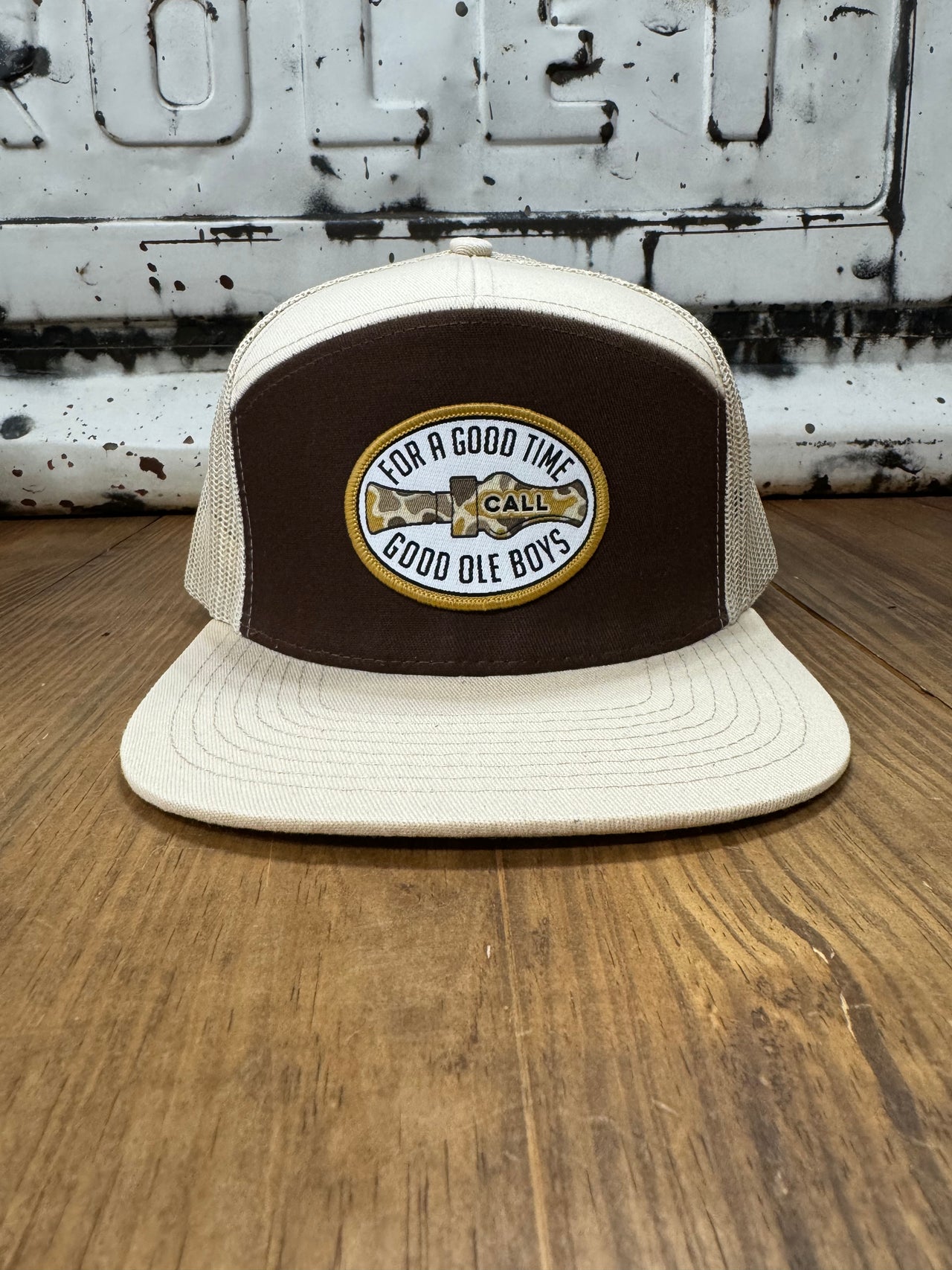 Good Time Duck Call Cap - Brown/Khaki