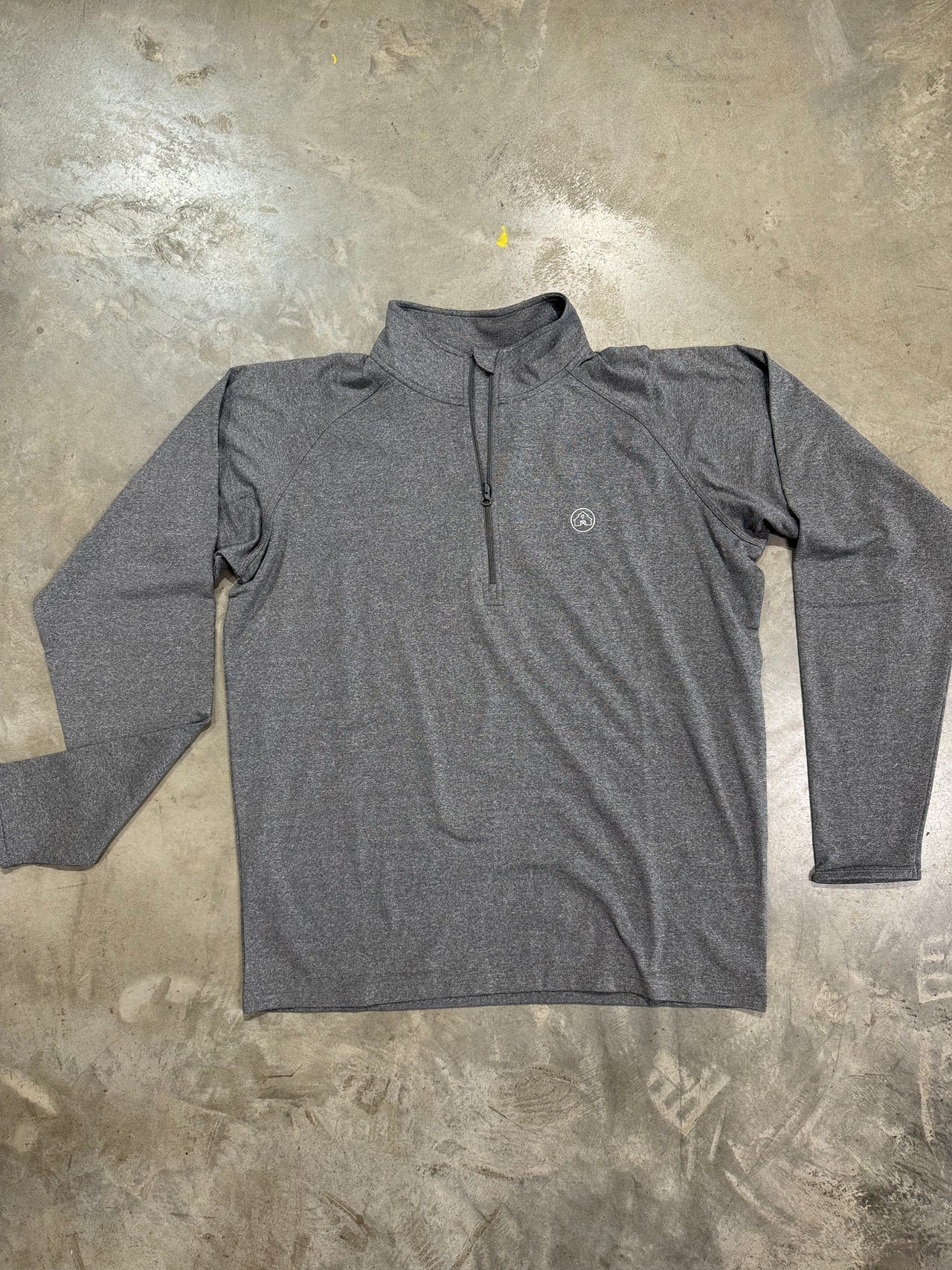 Home Bound Heathered Charcoal Grey Quarter Zip