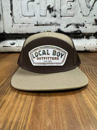 Thumbnail for Forest Camo Label 7 Panel Hat - Brown/Khaki