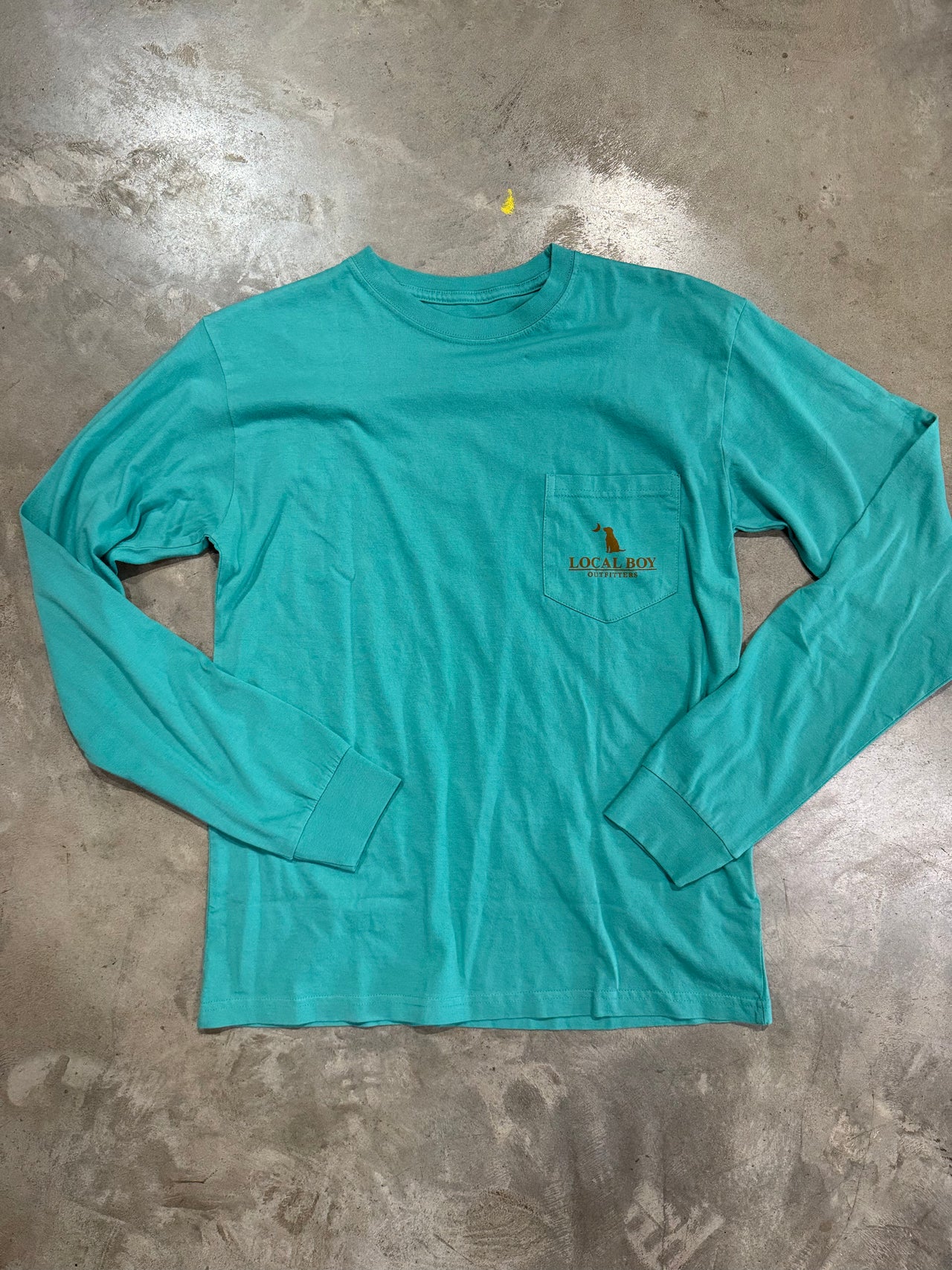 Forest Camo Label LS Tee - Seafoam