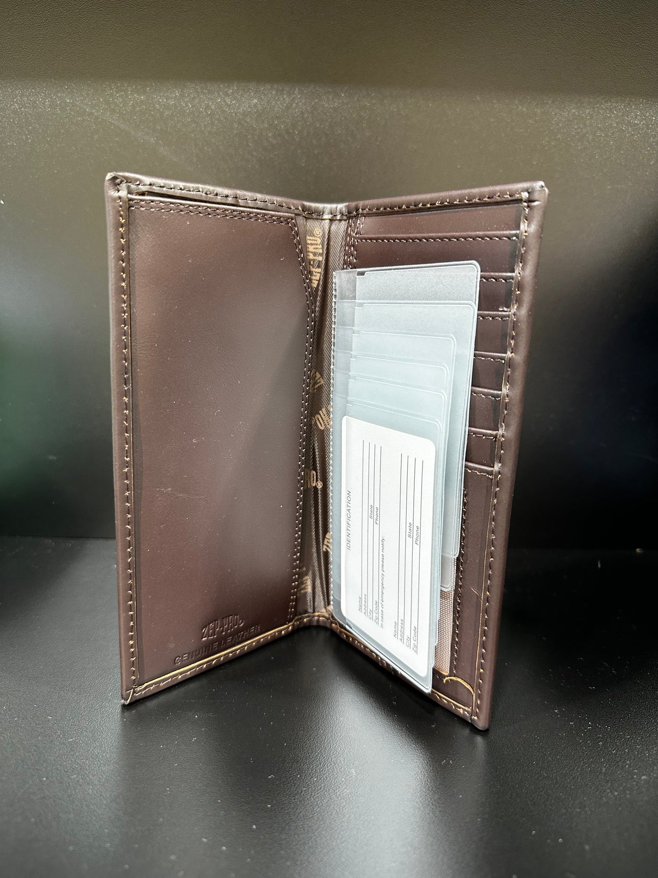 Brown Old School Camo Checkbook Wallet - UGA