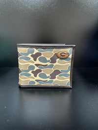 Thumbnail for Brown Old School Camo Bi-Fold Wallet - UGA