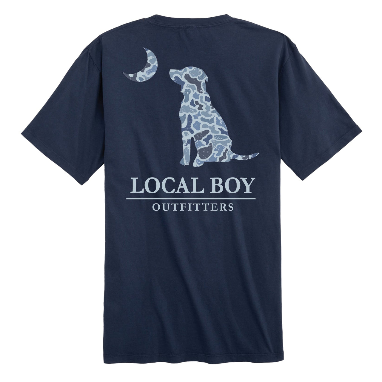 Distressed LCF Cobalt Dog & Moon SS Tee - China Blue