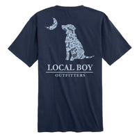 Thumbnail for Toddler Distressed LCF Cobalt Dog & Moon SS Tee - China Blue